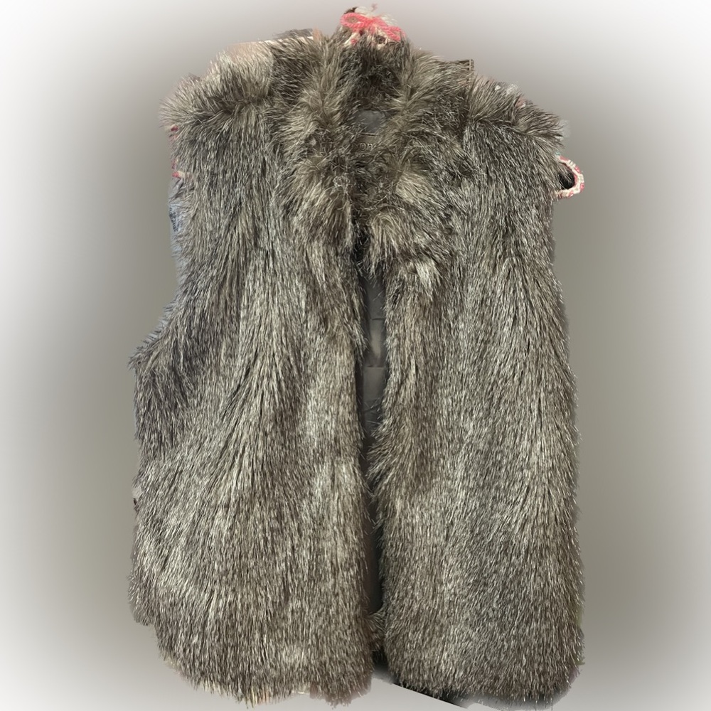 Faux Fur Vest | L Grey